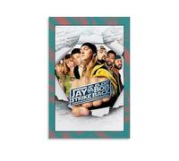 OKFPLM Jay And Silent Bob Strike BackRetro Style Poster Canvas Wall Art Vintage Asian Decor Print for Bedroom & Living Room Decorations16x24inch(40x60cm) Unframe-style