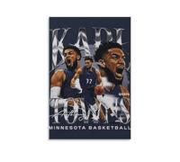 OKFPLM Karl-Anthony TownsRetro Style Poster Canvas Wall Art Vintage Asian Decor Print for Bedroom & Living Room Decorations12x18inch(30x45cm) Unframe-style