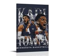 OKFPLM Karl-Anthony TownsRetro Style Poster Canvas Wall Art Vintage Asian Decor Print for Bedroom & Living Room Decorations20x30inch(50x75cm) Frame-style