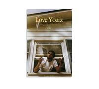 OKFPLM Love Yourz by J. ColeRetro Style Poster Canvas Wall Art Vintage Asian Decor Print for Bedroom & Living Room Decorations24x36inch(60x90cm) Unframe-style