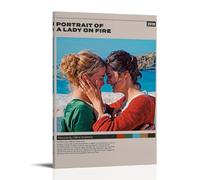 OKFPLM Portrait of A Lady on FireRetro Style Poster Canvas Wall Art Vintage Asian Decor Print for Bedroom & Living Room Decorations24x36inch(60x90cm) Frame-style