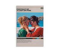 OKFPLM Portrait of A Lady on FireRetro Style Poster Canvas Wall Art Vintage Asian Decor Print for Bedroom & Living Room Decorations12x18inch(30x45cm) Unframe-style