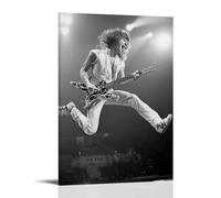 OKFPLM Van HalenRetro Style Poster Canvas Wall Art Vintage Asian Decor Print for Bedroom & Living Room Decorations12x18inch(30x45cm) Frame-style