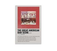 OKFPLM Zach Bryan The Great American Bar SceneRetro Style Poster Canvas Wall Art Vintage Asian Decor Print for Bedroom & Living Room Decorations24x36inch(60x90cm) Unframe-style