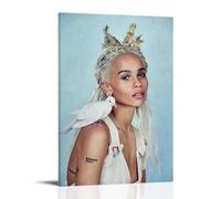 OKFPLM Zoë KravitzRetro Style Poster Canvas Wall Art Vintage Asian Decor Print for Bedroom & Living Room Decorations16x24inch(40x60cm) Frame-style