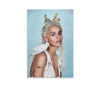 OKFPLM Zoë KravitzRetro Style Poster Canvas Wall Art Vintage Asian Decor Print for Bedroom & Living Room Decorations12x18inch(30x45cm) Unframe-style