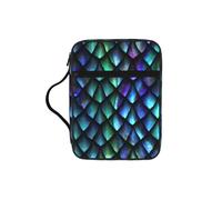 OKFSTY 3D Magical Dragon Scales Pattern Stylish Printed Bible Bag with Smooth Zippers & Multi-Pockets Compact Organizer for Religious Study