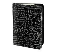 OKFSTY Abstract Science Chemistry Illustration 3D Printing Fashion Passport Holder Personalized Printed Cowhide Id Holder Travel Passport Cover 5.5 in