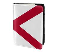 OKFSTY Alabama State Flag Printing Fashion Passport Holder Personalized Printed Cowhide Id Holder Travel Passport Cover 5.5 in