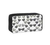 OKFSTY American Bulldog Head Printed School Stationery Pouch Roomy Pencil Organizer Durable Zip Bag Polyester Case for Daily Carry