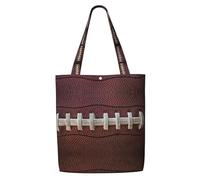 OKFSTY American Football Laces Canvas Tote Bag, Pockets, Durable, Lightweight, Polyester Shopping Cloth Bag, Gifts