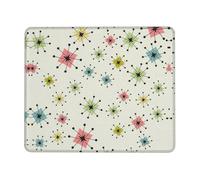 OKFSTY Atomic Stars Retro Pattern Thick Comfort Mouse Pad With Lock Edge Design, Large Non-Slip Rubber Base Desk Mat For Office