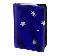 OKFSTY Australian Flag Printing Fashion Passport Holder Personalized Printed Cowhide Id Holder Travel Passport Cover 5.5 in
