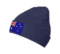 OKFSTY Australian Flag Soft Slouchy Beanies Knit Warm Winter Unisex Cap Thick Women's Men Hat,Gifts Cap Thick Warm Navy Blue