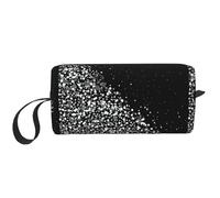 OKFSTY Black white glitter Print Minimalist Carry Bag, Large Capacity Tote. Compact Storage Pouch for Gym, Work, and Weekend Trips