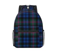 OKFSTY Blue And Green Scottish Tartan Classical Basic Travel Backpack For School Bookbag Large Computer Bags Suitable Boys And Girls