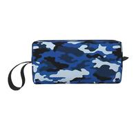 OKFSTY Blue Camo Print Minimalist Carry Bag, Large Capacity Tote. Compact Storage Pouch for Gym, Work, and Weekend Trips