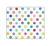 OKFSTY Blue Polka Dot Pattern Thick Comfort Mouse Pad With Lock Edge Design, Large Non-Slip Rubber Base Desk Mat For Office