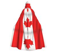 OKFSTY Canadian Flag Printing Adult Halloween Large Hooded Cloak 57.8 Inches Length, Suitable For Masquerade Costumes, Comic Con
