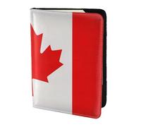 OKFSTY Canadian Flag Printing Fashion Passport Holder Personalized Printed Cowhide Id Holder Travel Passport Cover 5.5 in