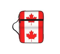 OKFSTY Canadian Flag Stylish Printed Bible Bag with Smooth Zippers & Multi-Pockets Compact Organizer for Religious Study