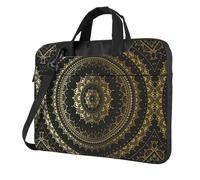 OKFSTY Circle Print Soft Fabric Laptop Bag Oxford Cloth Shoulder Tote Comfortable Padded Case For Everyday Use