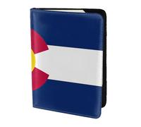 OKFSTY Colorado State Flag Printing Fashion Passport Holder Personalized Printed Cowhide Id Holder Travel Passport Cover 5.5 in