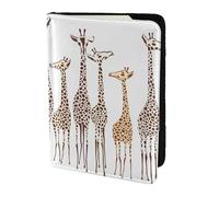 OKFSTY Cute Cartoon Funny Giraffes Printing Fashion Passport Holder Personalized Printed Cowhide Id Holder Travel Passport Cover 5.5 in
