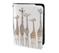 OKFSTY Cute Cartoon Funny Giraffes Printing Fashion Passport Holder Personalized Printed Cowhide Id Holder Travel Passport Cover 5.5 in