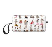 OKFSTY Cute Chihuahua Pug Pattern Print Minimalist Carry Bag, Large Capacity Tote. Compact Storage Pouch for Gym, Work, and Weekend Trips