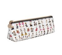 OKFSTY Cute Chihuahua Pug Pattern School Pencil Case,Aesthetic with Triangular Design Pen Pouch for Kids for Brushes,Pencils