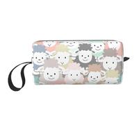 OKFSTY Cute colorful sheep cartoon pattern Print Minimalist Carry Bag, Large Capacity Tote. Compact Storage Pouch for Gym, Work, and Weekend Trips