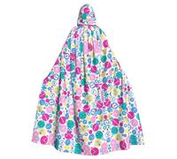 OKFSTY Cute Nurse Printing Adult Halloween Large Hooded Cloak 57.8 Inches Length, Suitable For Masquerade Costumes, Comic Con