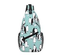 OKFSTY Cute Penguins Printing Cross Chest Bag Diagonally Cute Prints Suitable For Men Outdoor Hiking Daily Travel Long Trips