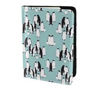 OKFSTY Cute Penguins Printing Fashion Passport Holder Personalized Printed Cowhide Id Holder Travel Passport Cover 5.5 in