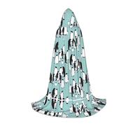 OKFSTY Cute Penguins Printing Hooded Cape For Teenagers,Halloween Hooded Cape For Teenagers, Suitable For Themed Parties,Comic Con