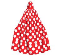OKFSTY Cute Polka Dot Printing Adult Halloween Large Hooded Cloak 57.8 Inches Length, Suitable For Masquerade Costumes, Comic Con