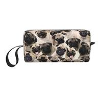 OKFSTY cute Pug Print Minimalist Carry Bag, Large Capacity Tote. Compact Storage Pouch for Gym, Work, and Weekend Trips