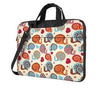 OKFSTY Cute Snail Print Soft Fabric Laptop Bag Oxford Cloth Shoulder Tote Comfortable Padded Case For Everyday Use