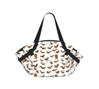 OKFSTY Cute Squirrel 2-in-1 Foldable Camping Tote Bag, 37'' Stylish Printed Beach Blanket for Outdoor Picnic Travel