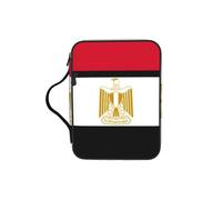 OKFSTY Egyptian Flag Stylish Printed Bible Bag with Smooth Zippers & Multi-Pockets Compact Organizer for Religious Study