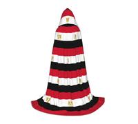 OKFSTY Egyptian Flag Teen Hooded Cape For Halloween Party Witch Vampire Wizard Masquerade Ball Costume Cosplay Gear