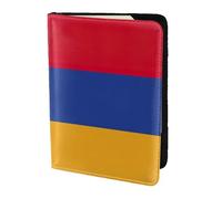 OKFSTY Flag of Armenia Printing Fashion Passport Holder Personalized Printed Cowhide Id Holder Travel Passport Cover 5.5 in