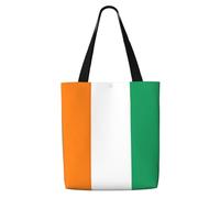 OKFSTY Flag Of Cote D'Ivoire Canvas Tote Bag, Pockets, Durable, Lightweight, Polyester Shopping Cloth Bag, Gifts