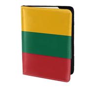 OKFSTY Flag of Lithuania Printing Fashion Passport Holder Personalized Printed Cowhide Id Holder Travel Passport Cover 5.5 in