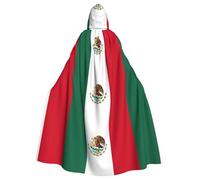OKFSTY Flag Of Mexico Printing Adult Halloween Large Hooded Cloak 57.8 Inches Length, Suitable For Masquerade Costumes, Comic Con