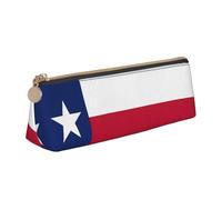 OKFSTY Flag of Texas School Pencil Case,Aesthetic with Triangular Design Pen Pouch for Kids for Brushes,Pencils