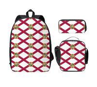 OKFSTY Florida State Flag Backpacks with Lunch Box Pencil Case Set for Study Sessions at The Library