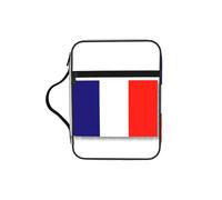 OKFSTY French Flag Stylish Printed Bible Bag with Smooth Zippers & Multi-Pockets Compact Organizer for Religious Study