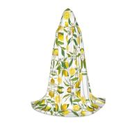 OKFSTY Fresh Tropical Lemons Teen Hooded Cape For Halloween Party Witch Vampire Wizard Masquerade Ball Costume Cosplay Gear